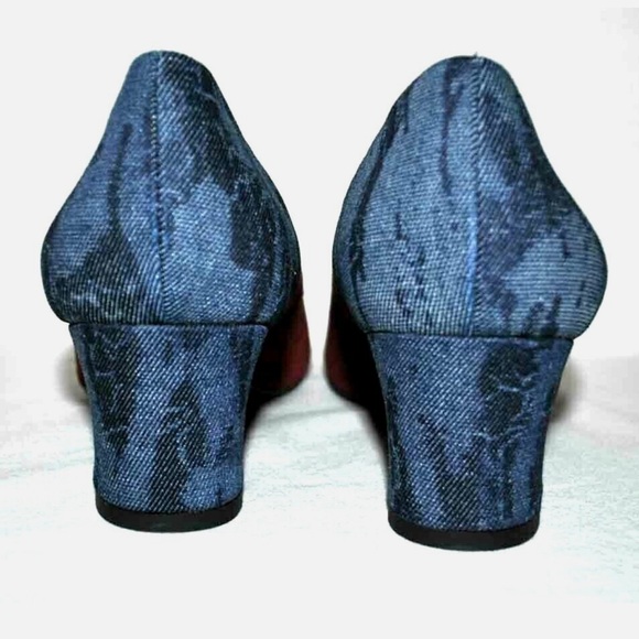 Women’s Dress Shoes Size 7 LOGO by Lori Goldstein Co Mixed Media Block Heel NEW - Picture 3 of 6